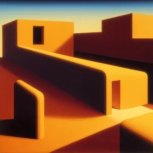 3D Success Graph in Business Hall Box.