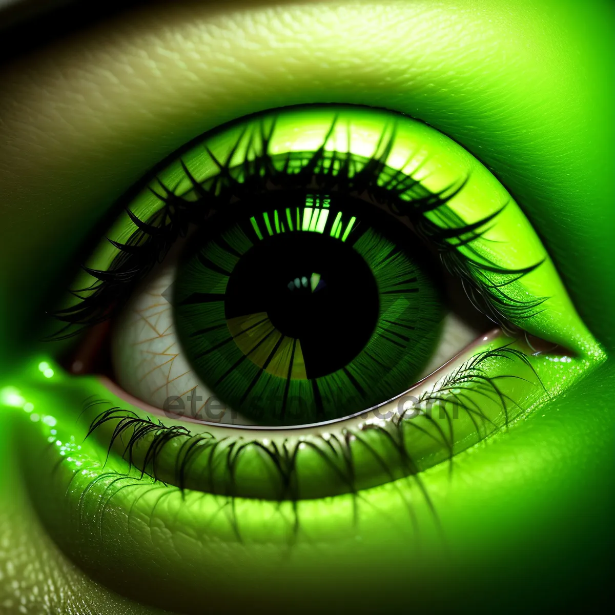 Picture of Futuristic Digital Eyebrow Design with Colored Light