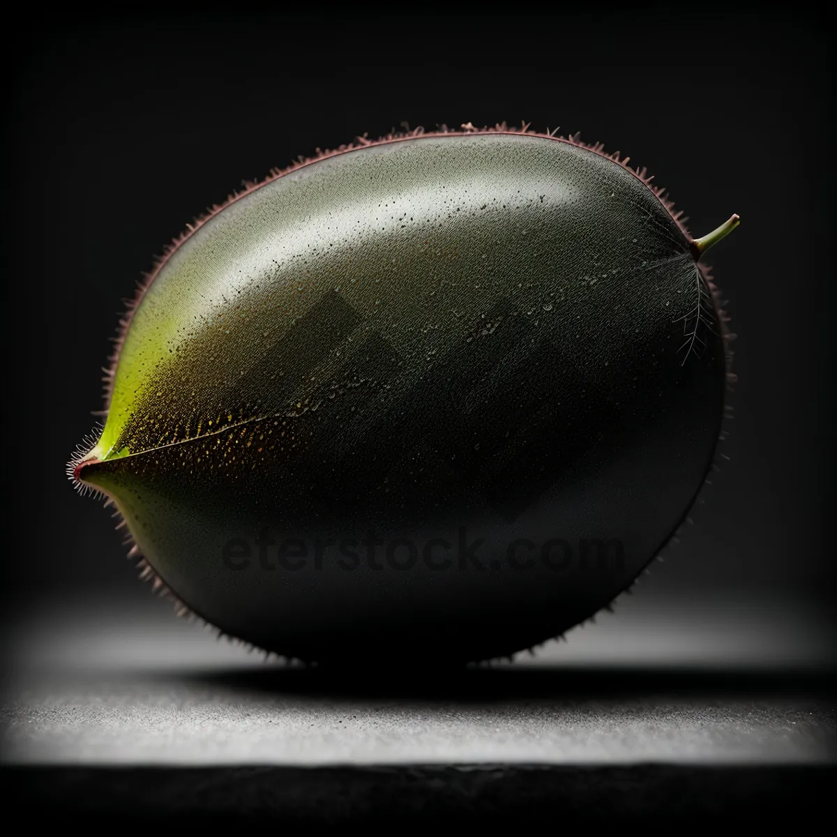 Picture of Black Egg with Mouse Fruit and Acorn Stitch