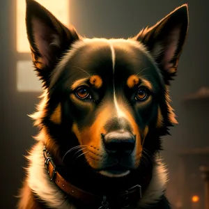 Cute Border Collie Shepherd Dog Portrait