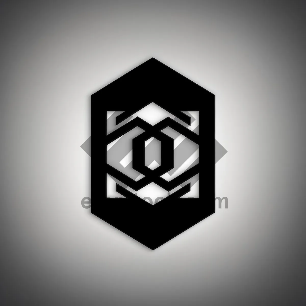 Picture of Black 3D Icon Design: Heraldry Symbol Button