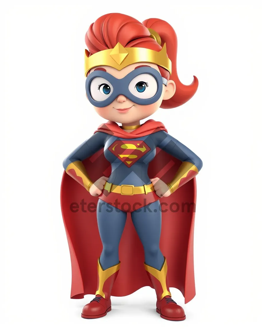 Picture of Boy with cape playing with toy