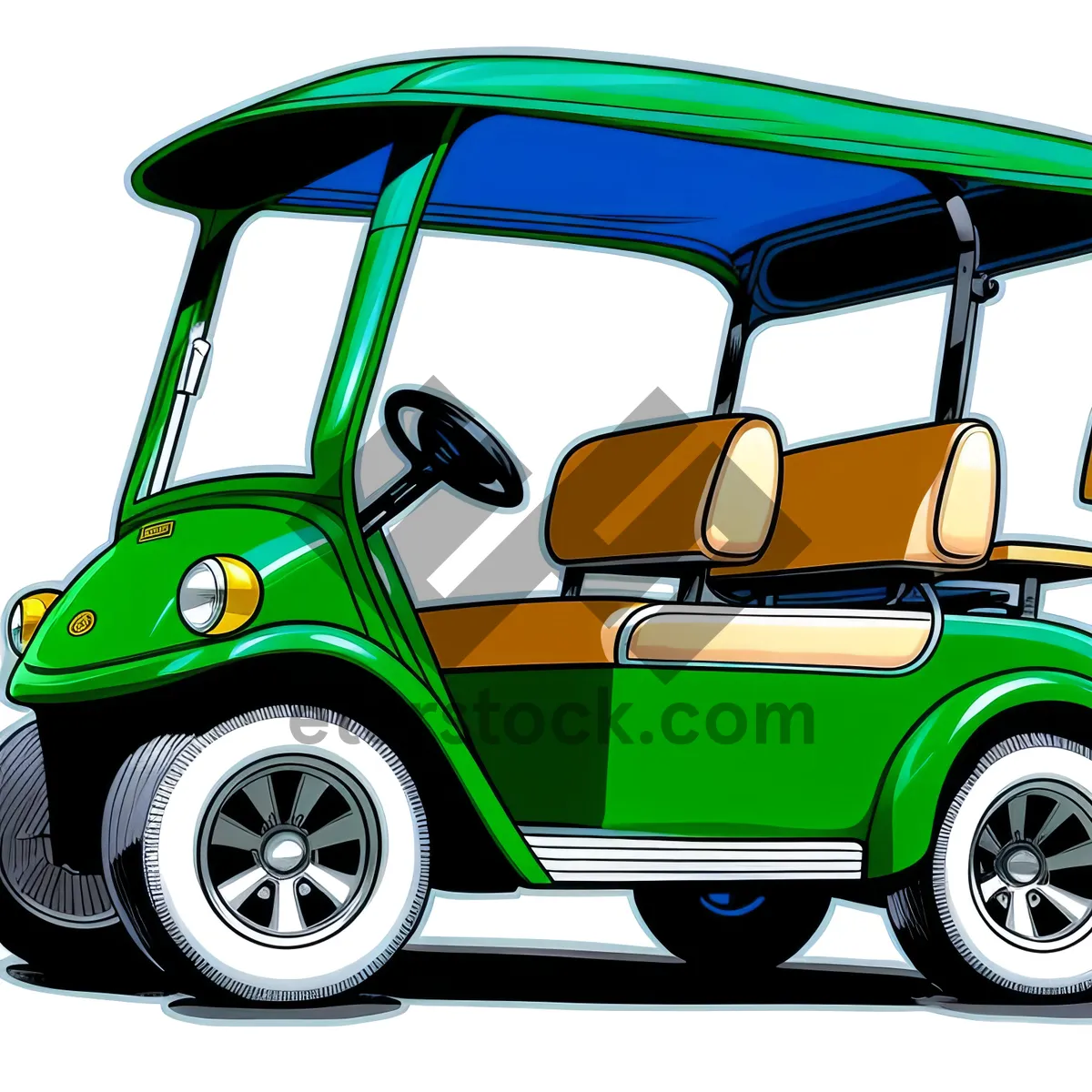 Picture of Luxury Golf Car on Green Course