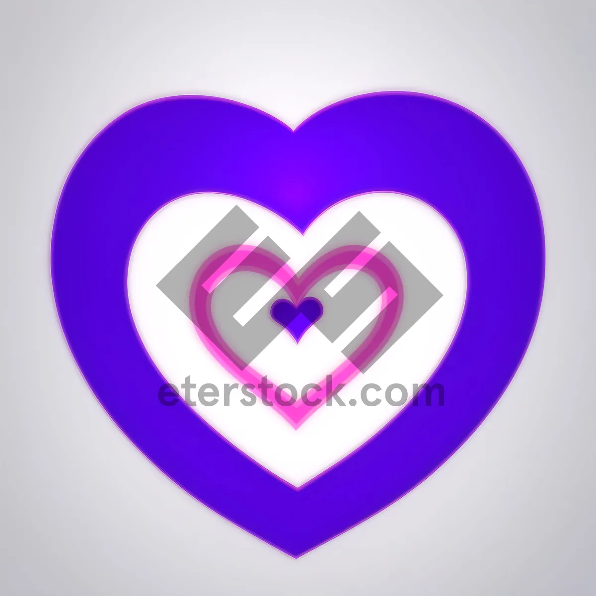 Picture of Shiny Pink Love Heart Graphic Icon