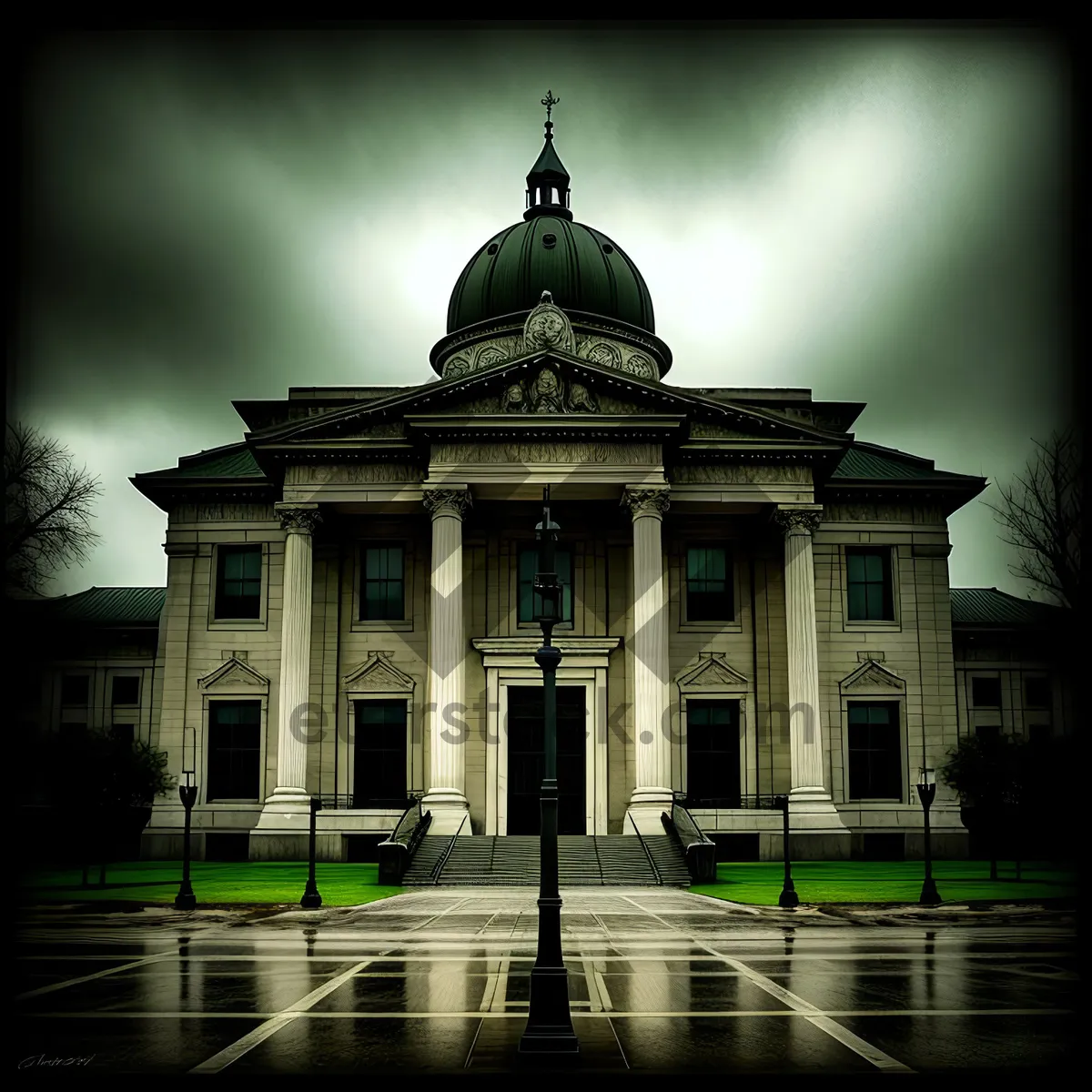 Picture of Iconic Dome of Historic Landmark Shines Against the Sky