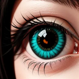 Captivating Close-up of Human Eyeball: Iris, Pupil, and Eyelashes