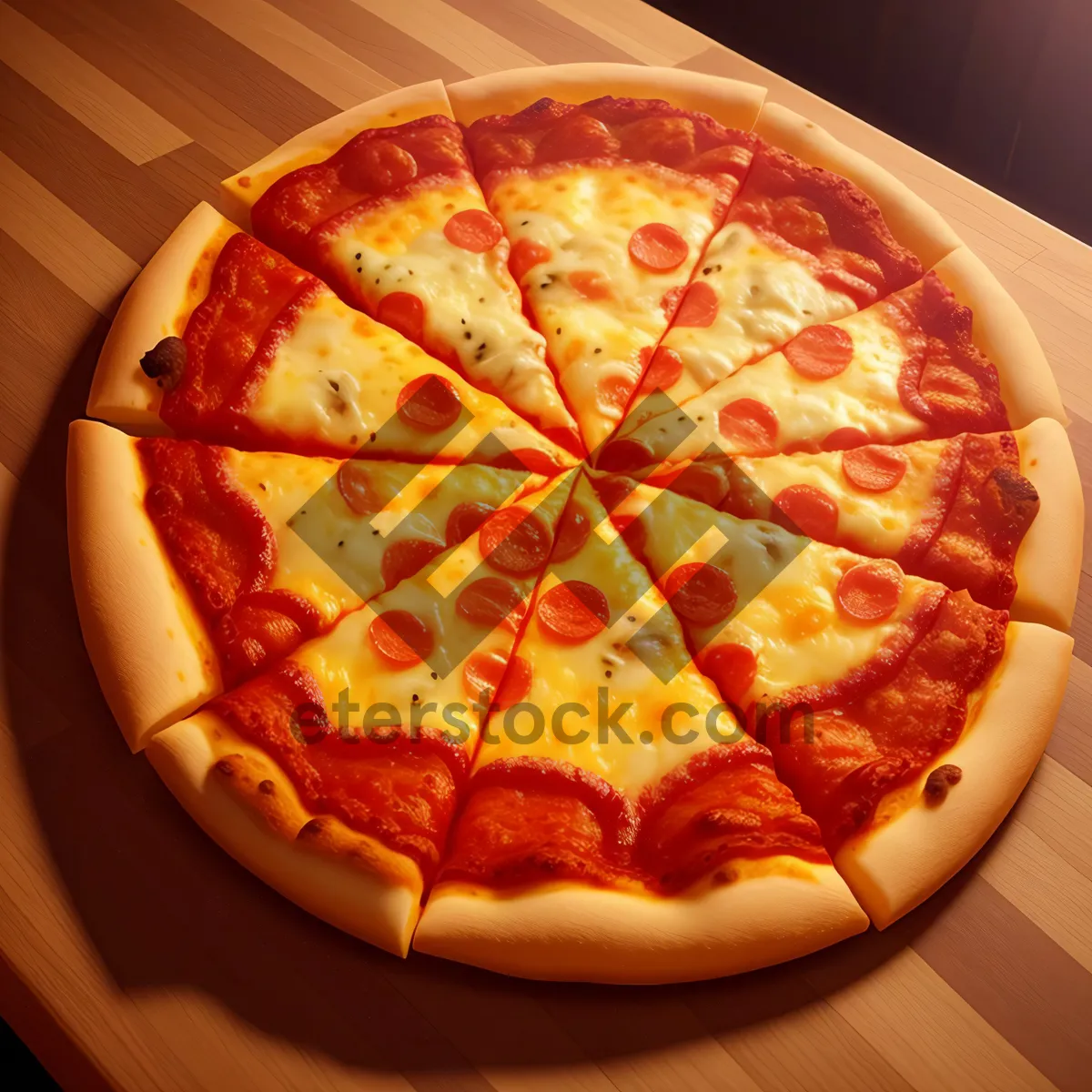 Picture of Delicious Pepperoni Pizza with Gooey Mozzarella