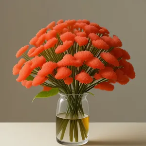 Colorful Floral Bouquet in Vase