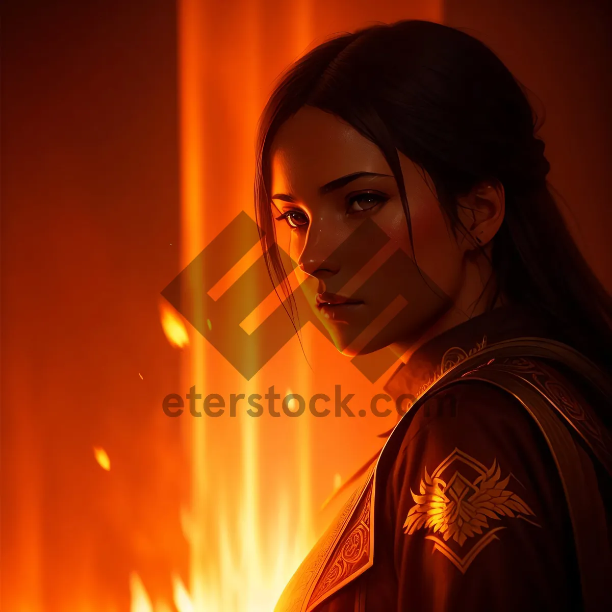 Picture of Brightly Lit Adult Holding Lamp