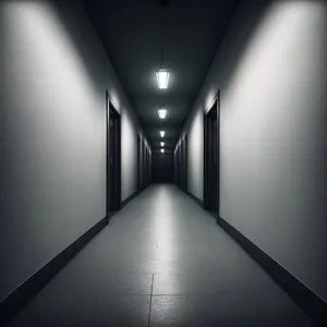 Modern Bright Hallway in Shiny Basement