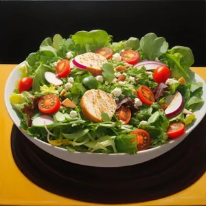 Fresh Vegetarian Gourmet Salad with Organic Produce