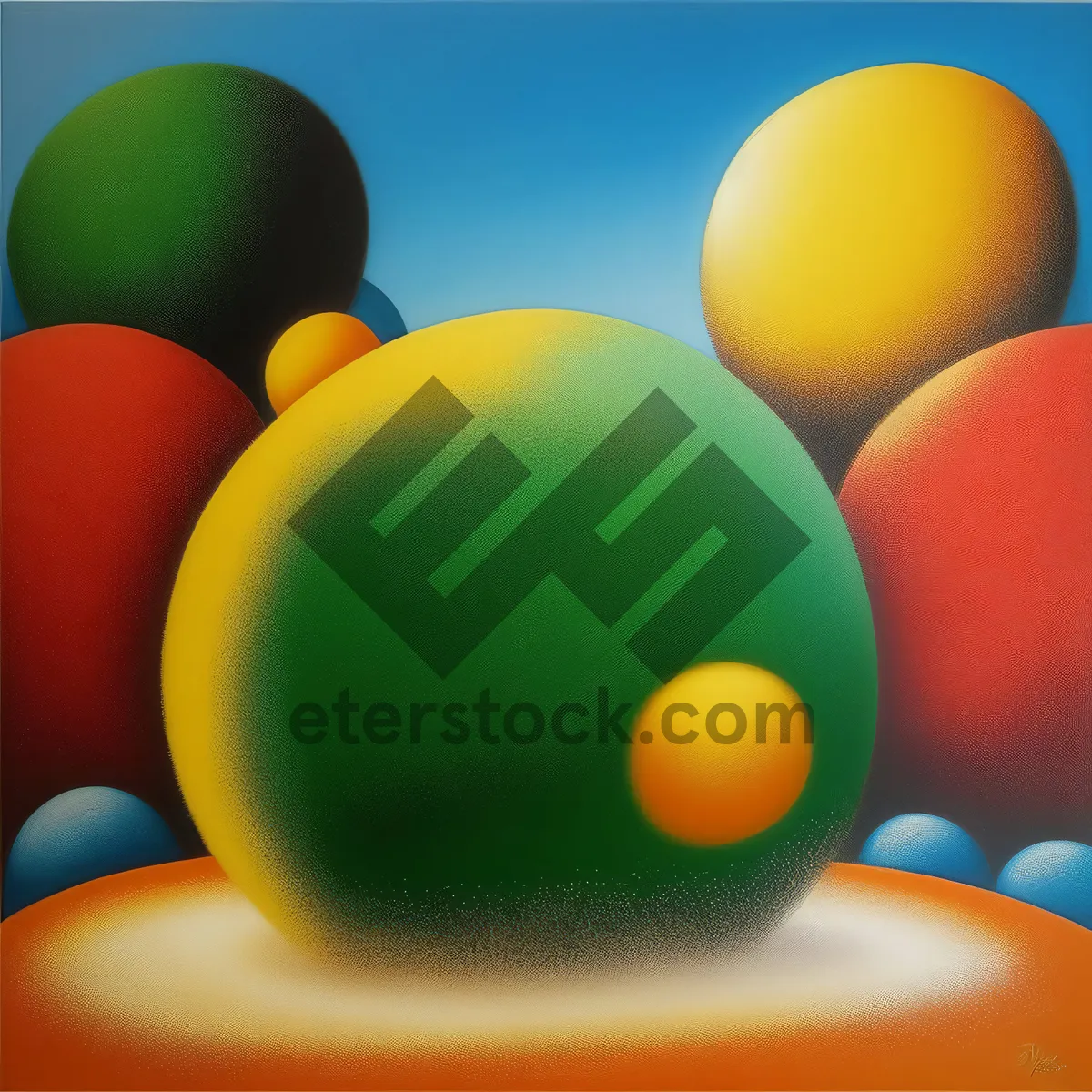 Picture of Colorful Easter egg billiards game equipment