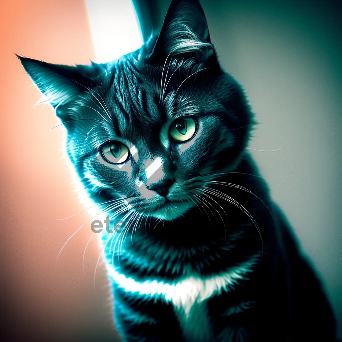 Picture of Adorable gray tabby kitten with curious eyes