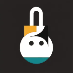 Secure Bunny - Metal Padlock Symbol