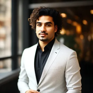 Smiling Businessman in Professional Office Setting