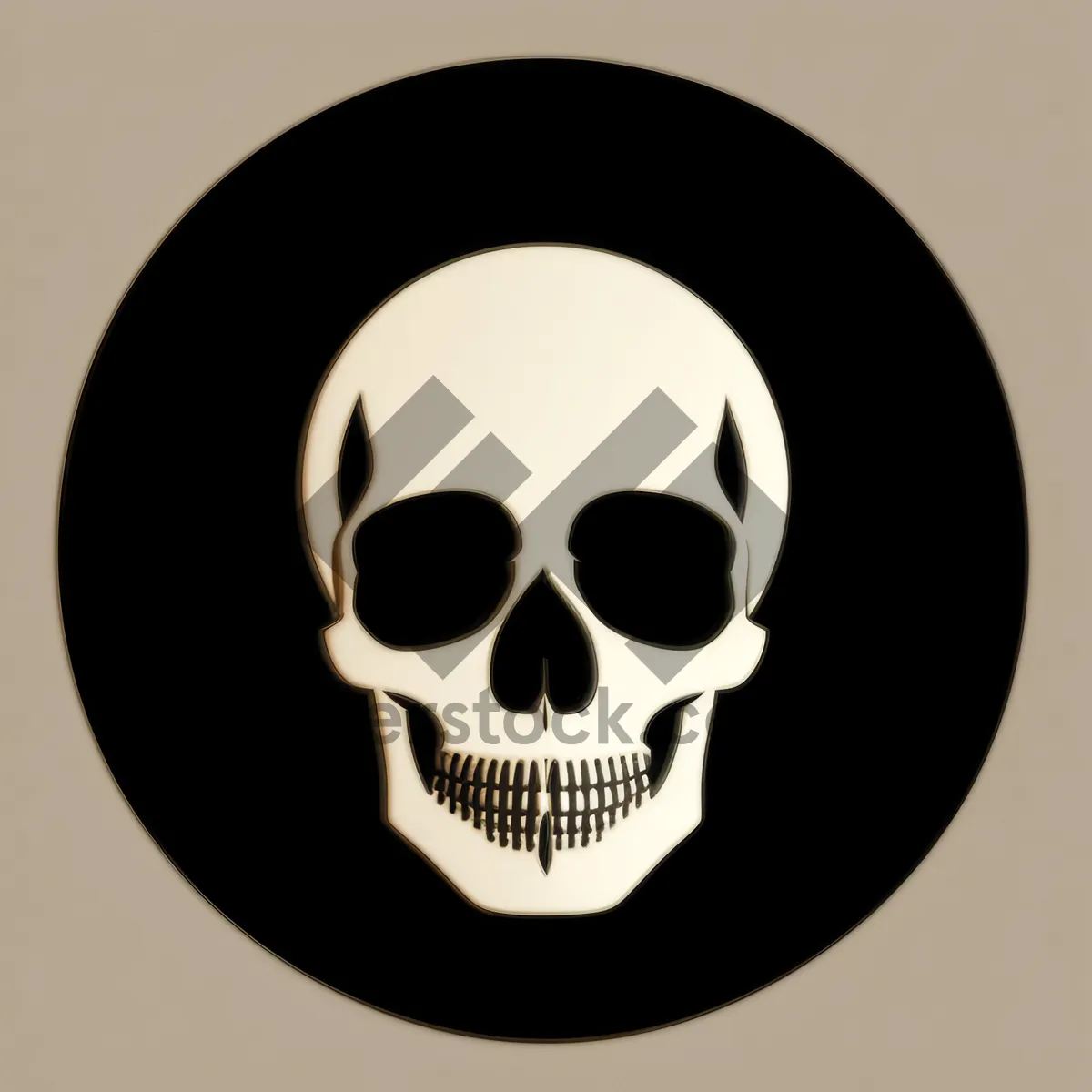 Picture of Deadly Black Skull, Symbol of Horror