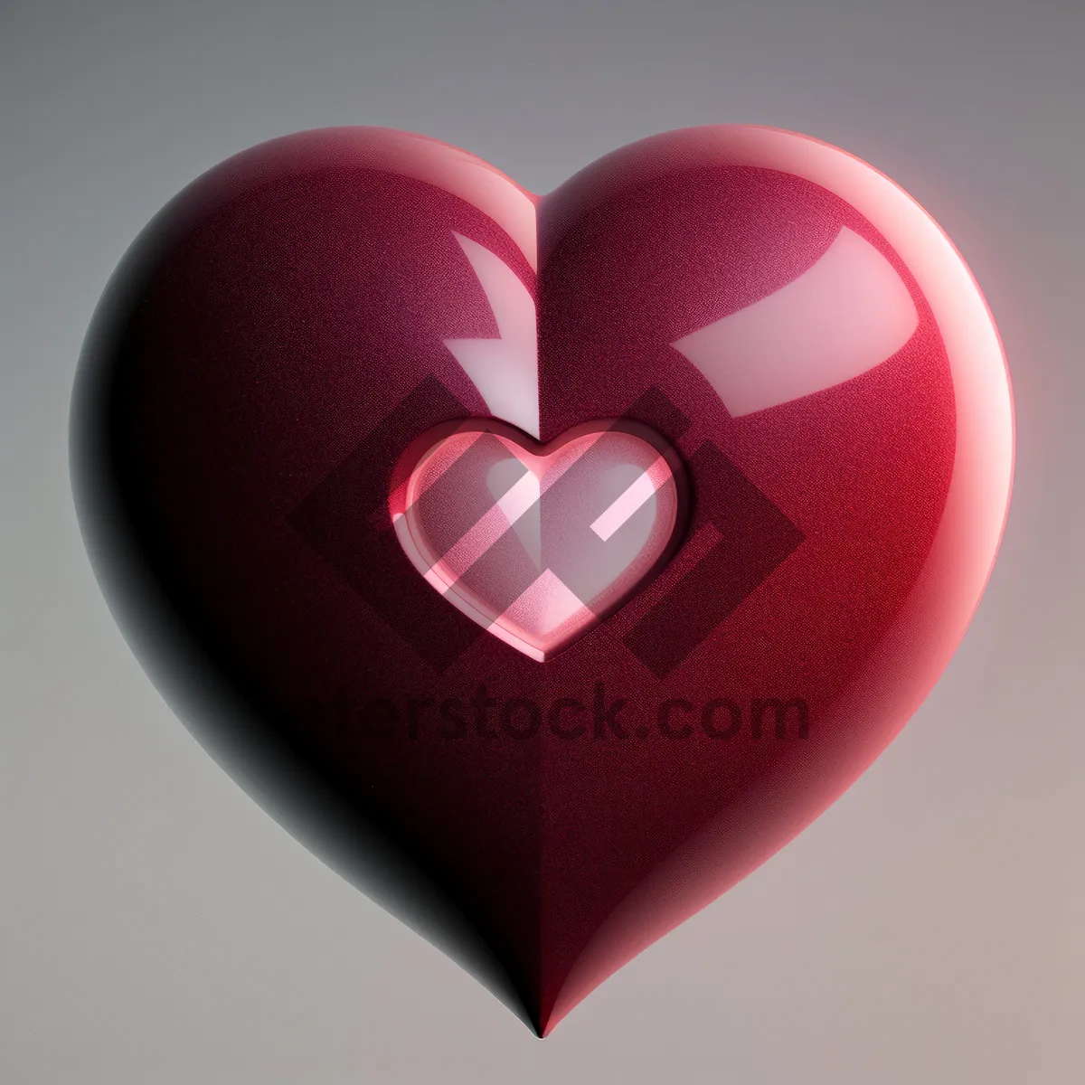 Picture of Shiny Romantic Heart Love Symbol - Valentine's Day 3D Icon