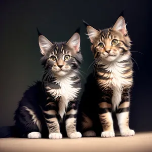 Adorable Kitten with Curious Eyes and Fluffy Fur