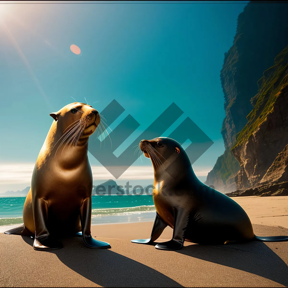 Picture of Wild Sea Lion Relaxing on Sandy Beach"
"Playful Eared Seal in the Ocean"
"Majestic Seal in its Marine Habitat"
"Adorable Sea Lion Enjoying Aquatic Life"
"Lively Seal in the Arctic Waters