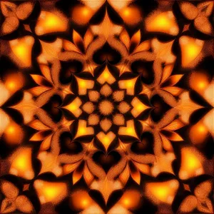 Orange Pumpkin Fractal Design Wallpaper - Graphic Element