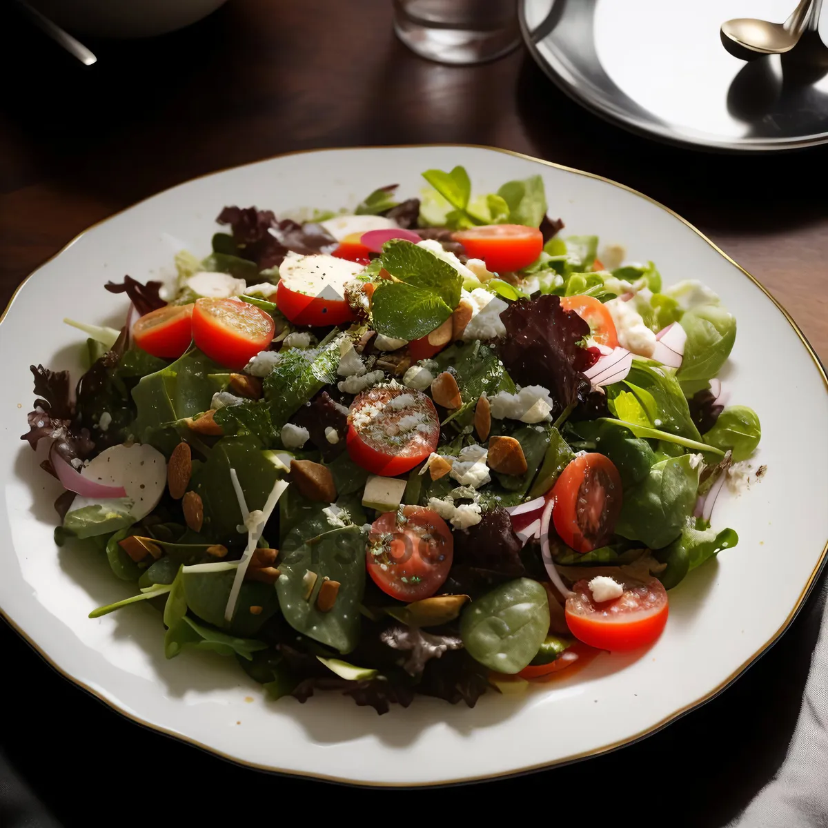 Picture of Delicious and Healthy Vegetable Salad with Fresh Ingredients
