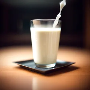 Morning Bliss: Hot Eggnog Beverage in Glass