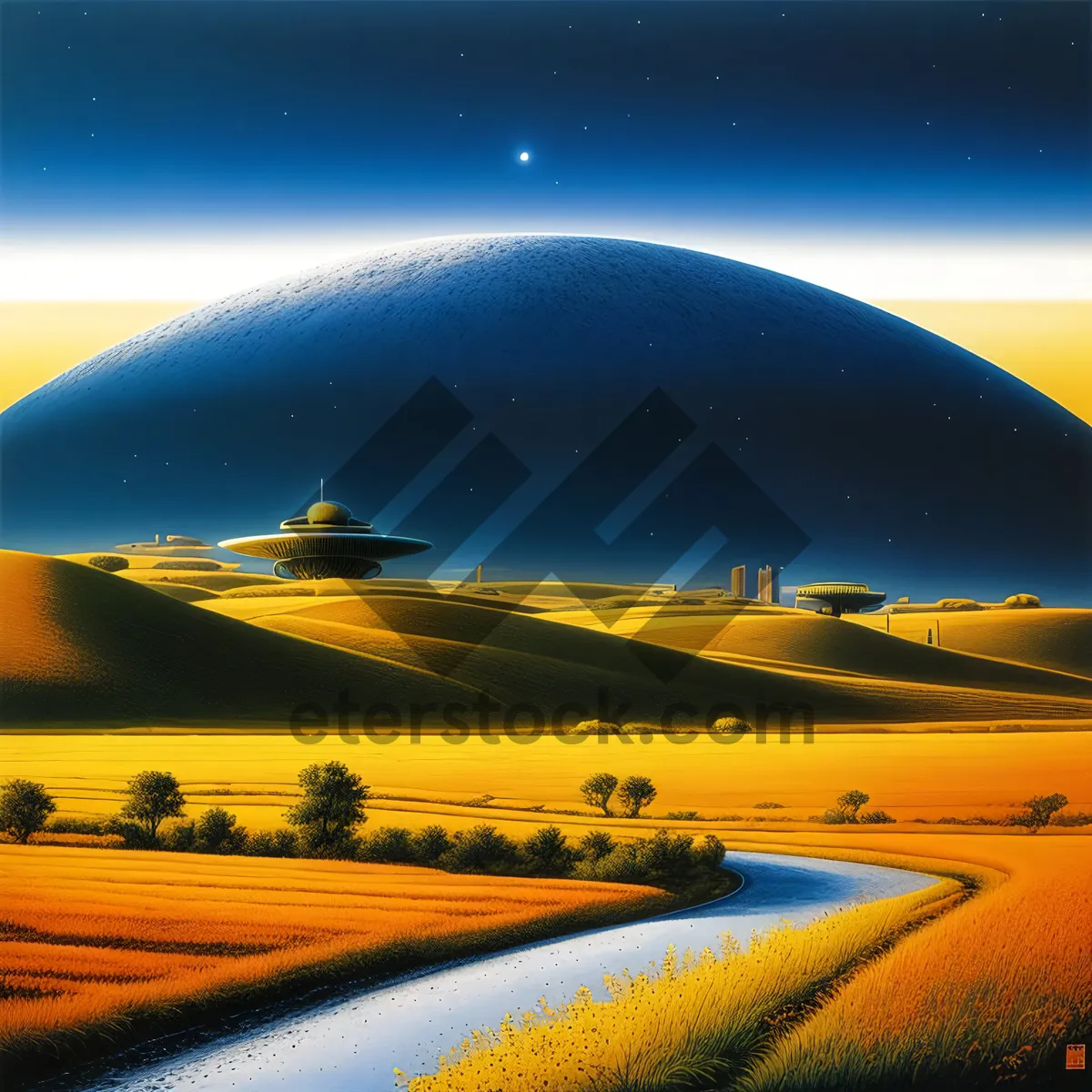 Picture of Serenity of the Twilight Over the Horizon