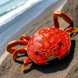 Festive Rock Crab Ball Ornament for Winter Celebrations