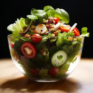 Fresh Vegetable Salad with Sweet Red Currants and Tomatoes