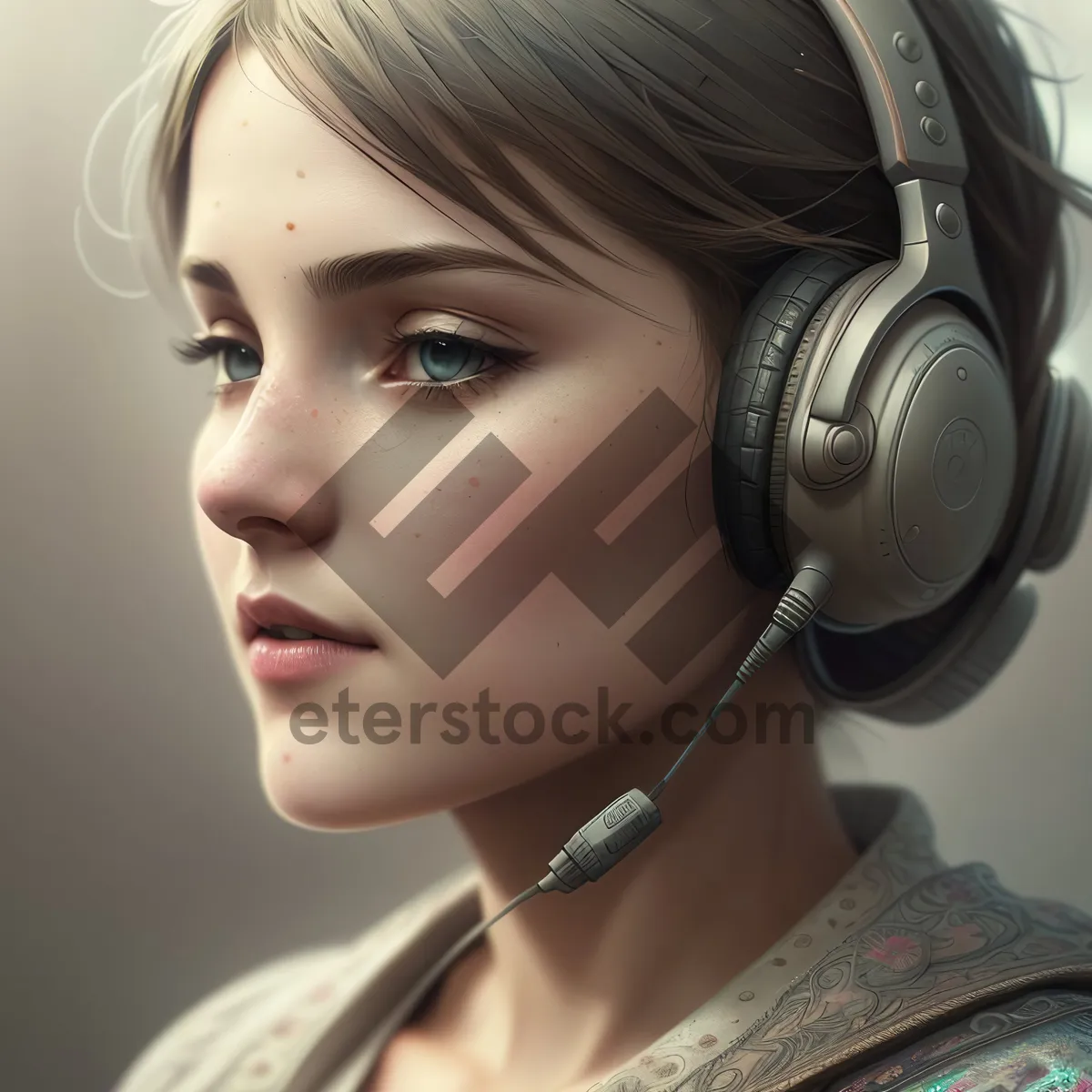 Picture of Friendly Smiling Customer Service Lady with Headset