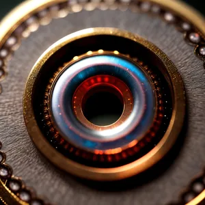 Mechanical aperture control device for camera lens.