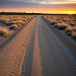 Endless Road: Serene Desert Highway Journey