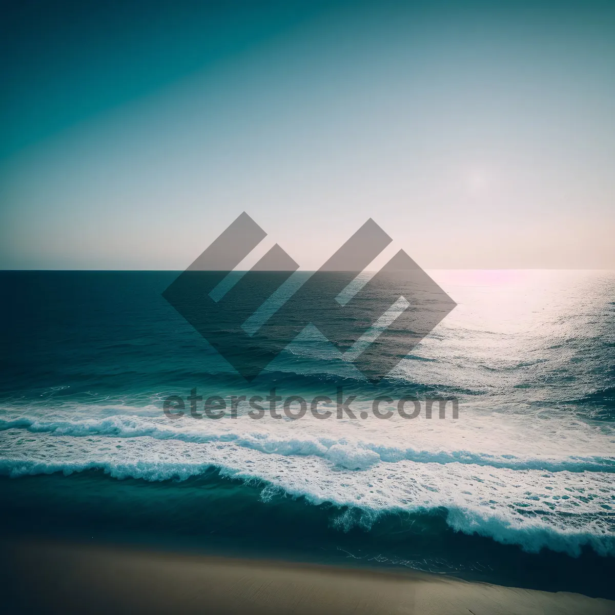 Picture of Tranquil Tropical Sunset Over Beach Paradise