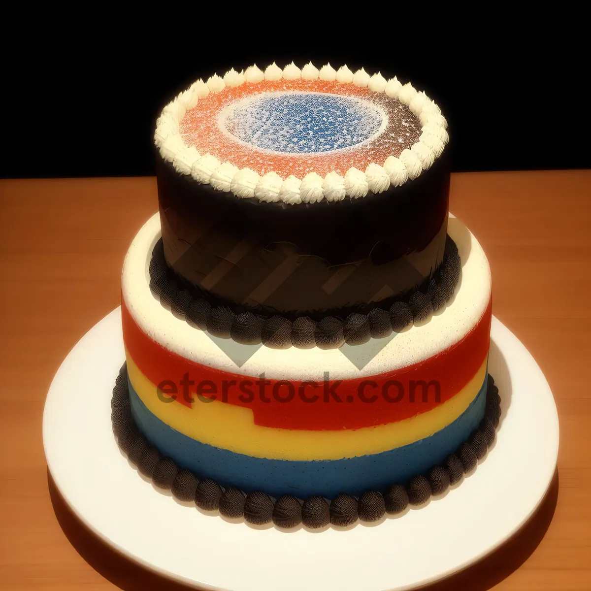 Picture of Delicious chocolate cupcake with sweet icing