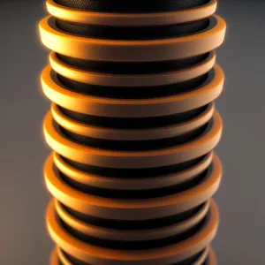 Stacked Coins on Coil Spring Structure