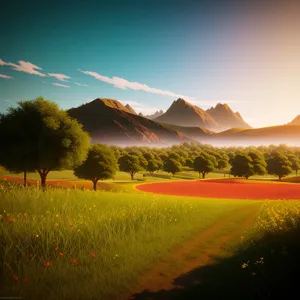 Golden Fields under a Serene Sky