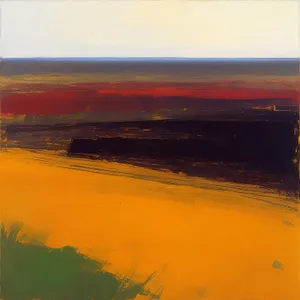 Golden Horizon: Beach Sunset Over the Ocean
