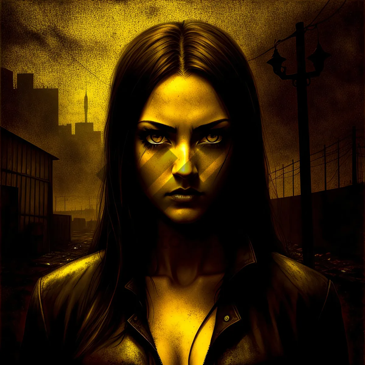Picture of Seductive Model in Black Mask and Stylish Attire