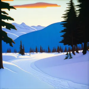 Winter Wonderland: Majestic Mountains Embraced by Snow