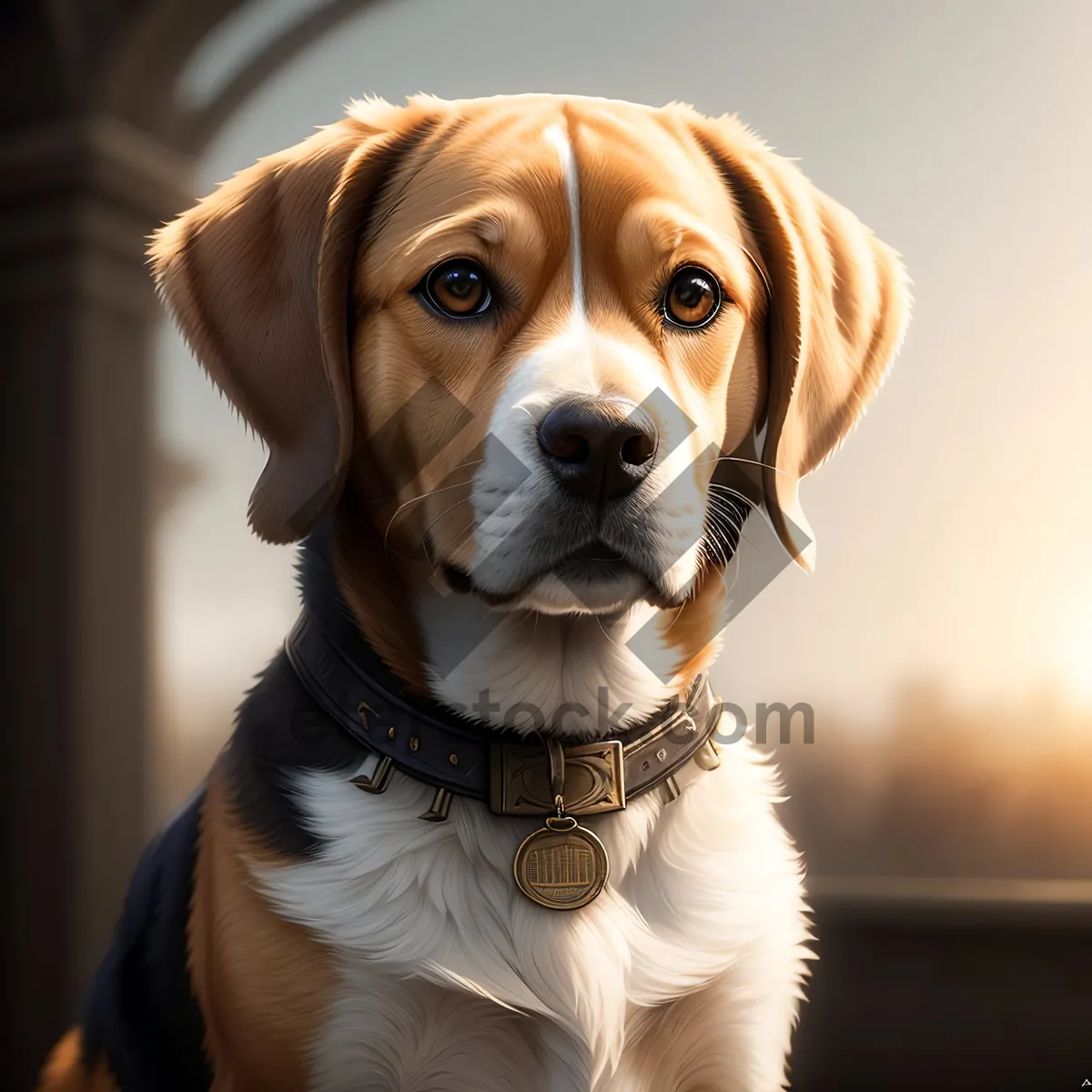 Picture of Adorable Beagle Puppy - Purebred Canine Portrait