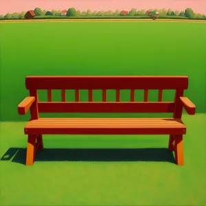 3D School Bench Design with Stairs