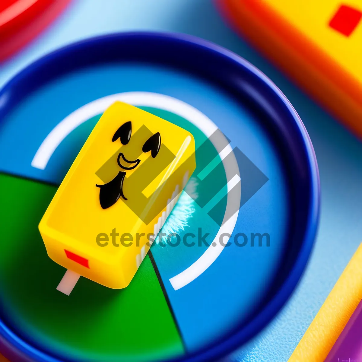 Picture of Colorful Lightning Marker Button - Digital Design Icon