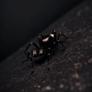 Black Scorpion Beetle - Close-Up of Arachnid Insect