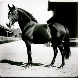 Stunning Thoroughbred Stallion Galloping in the Field