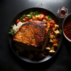 Delicious and Fresh Vegetable Salad Plate