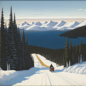 Alpine Ski Resort in Winter Wonderland