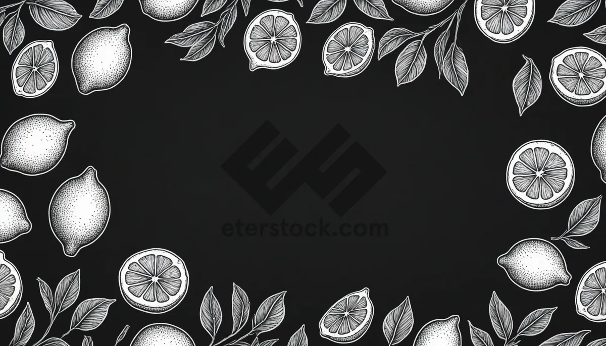 Picture of Grunge floral design element with leaf and gem