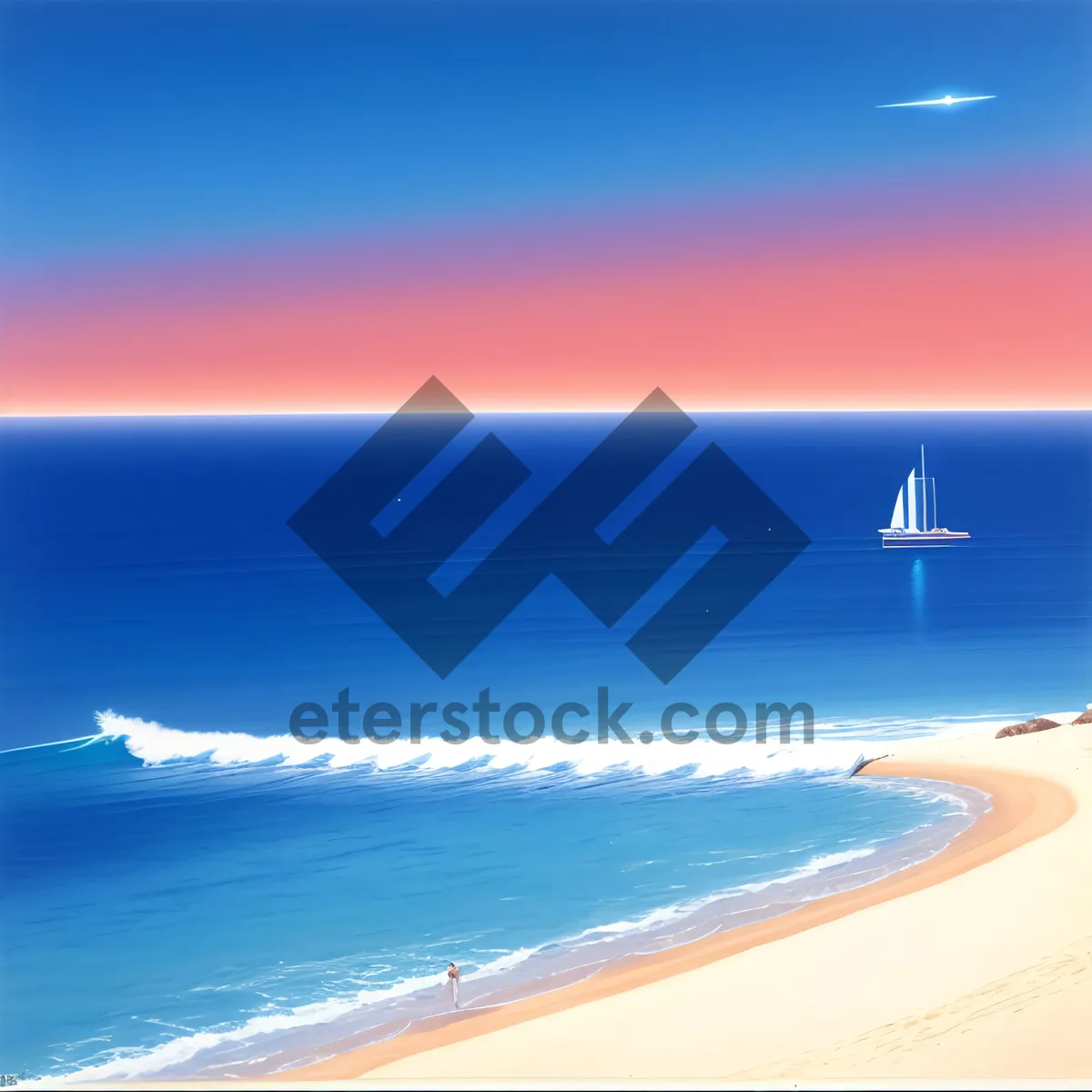 Picture of Sun-kissed Coastal Escape with Turquoise Waves