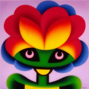 Colorful Clover Cartoon Symbol