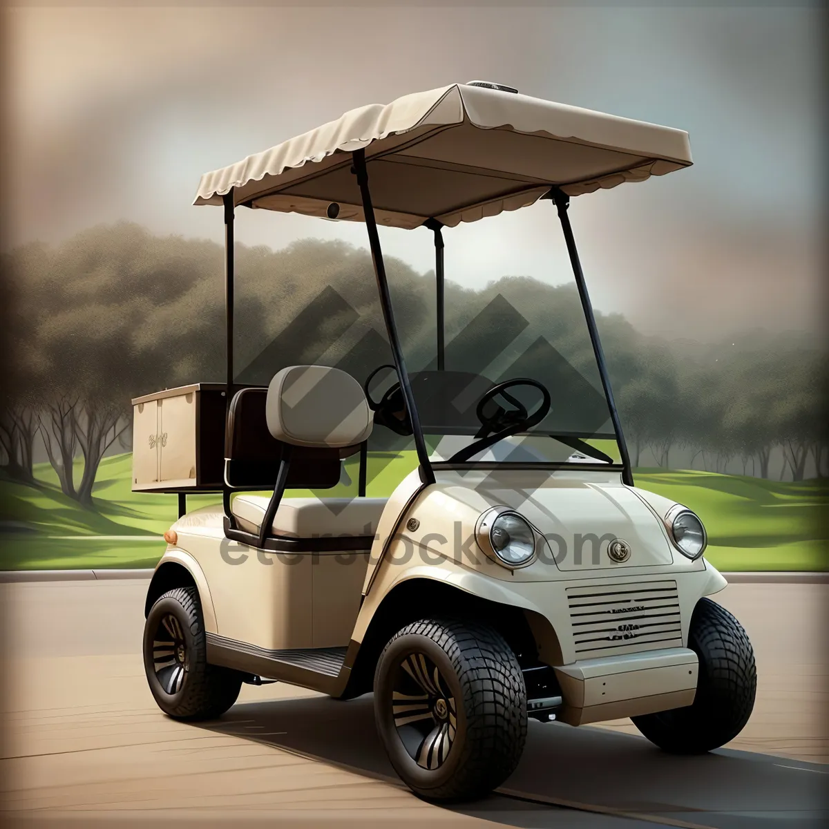 Picture of Golf Cart on the Green